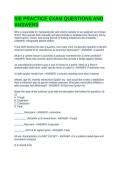 SIE PRACTICE EXAM QUESTIONS AND ANSWERS 