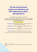 NY state insurance license practice exam &vert;Questions with 100&percnt; Verified Answers &vert;2026 &ndash; 2027 &lpar;Graded A&plus;&rpar;&NewLine;