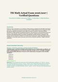 TSI Math Actual Exam &ndash; Texas Success Initiative Assessment &lpar;TSIA2&rpar; &ndash; 2026&sol;2027 Academic Year &ndash; Verified Questions and Answers