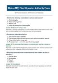Maine Plant Operator Authority Exam &ndash; 120 Practice Questions