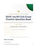 HESI 799 RN Exit Exam Practice Question Bank 2026&sol;2027 Questions with Verified Answers&NewLine;&NewLine;