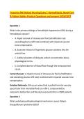 Fresenius RN Dialysis Nursing Exam &vert; Hemodialysis&comma; Renal Care &NewLine;& Patient Safety Practice Questions and answers 2026&sol;2027 