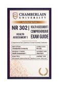 NR 302 Exam Health Assessment I  &vert; 2026&sol;2027 &vert; Questions & Answers &vert; Chamberlain