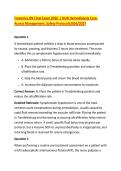 Fresenius RN Final Exam 2026  &vert; NUR Hemodialysis Care&comma; &NewLine;Access Management&comma; Safety Protocols2026&sol;2027