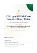 HESI 799 RN Exit Exam Complete Guide 2026&sol;2027 with Verified Answers & Detailed Rationales&NewLine;&NewLine;