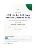HESI 799 RN Exit Exam Complete Practice Question Bank 2026&sol;2027 with Verified Answers & Detailed Rationales&NewLine;&NewLine;
