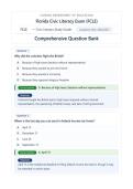 Florida Civic Literacy Exam Study Guide &lowbar;Latest Update 2026&sol;2027 - Questions and Verified Answers