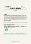 FCTC Math Actual Exam &ndash; Firefighter Candidate Testing Center &lpar;FCTC&rpar; &ndash; 2026&sol;2027 Academic Year &ndash; Verified Questions and Answers
