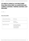 ATI MEDICAL SURGICAL CMS PROCTORED EXAM REAL EXAM 2026 &vert; ALL QUESTIONS AND CORRECT ANSWERS &vert; VERIFIED ANSWERS &vert; JUST RELEASED&NewLine;