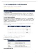 CBSE Class 9 Maths &lpar;Ganita Manjari&rpar; &mdash; Chapters 1-4 Complete Study Pack&period; heat sheets &plus; 60 active recall questions &plus; full answer key for Ganita Manjari Ch 1-4&period;