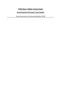 TCEQ Class C Water License Exam&NewLine;Actual Questions & Answers&vert; Latest Update&NewLine;