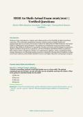 HESI A2 Math Actual Exam &ndash; Elsevier HESI Admission Assessment &ndash; 2026&sol;2027 Academic Year &ndash; Verified Questions and Answers