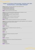 Chapter 11 Principles of Pharmacology &vert; Questions with 100&percnt;&NewLine;Verified Answers &vert; Latest Update 2026&sol;2027&NewLine;