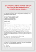 LCSW NEWEST 2026&sol;2027 ACTUAL EXAM COMPLETE  350 QUESTIONS AND CORRECT DETAILED ANSWERS &lpar;VERIFIED ANSWERS&rpar; FREQUENTLY TESTED Q&A FROM PAST PAPERS &ndash; MOST EXPECTED QUESTIONS FOR THE EXAM &ndash; MUST KNOW BEFORE THE EXAM &vert; ALREADY GRADED A&plus;