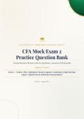 CFA Mock Exam 2 Question Bank 2026&sol;2027 with Verified Answers & Detailed Rationales&NewLine;&NewLine;