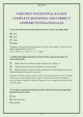PADI Open Water Diver Final Exam B&colon; Scuba Diving Knowledge