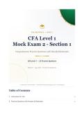 CFA Institute Mock Exam 2 Section 1 Complete Question Bank 2026&sol;2027 with Verified Answers & Detailed Rationales&NewLine;&NewLine;
