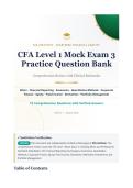 CFA Level 1 Mock Exam 3 Complete Question Bank 2026&sol;2027 with Verified Answers & Detailed Rationales&NewLine;&NewLine;