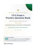 CFA Exam 2 Complete Question Bank 2026&sol;2027 with Verified Answers & Detailed Rationales&NewLine;&NewLine;