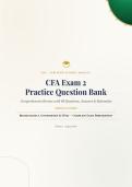 CFA Exam 2 Question Bank 2026&sol;2027 with Verified Answers & Detailed Rationales&NewLine;&NewLine;