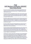 Final&NewLine;AHIP Medicare Certification 2026&sol;2027&NewLine;Exam Study Review