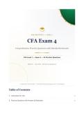 CFA Exam 4 Complete Question Bank 2026&sol;2027 with Verified Answers & Detailed Rationales&NewLine;&NewLine;