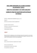 WGU D080 MANAGING IN A GLOBAL BUSINESS&NewLine;ENVIRONMENT &lpar;QHC2&rpar;&NewLine;OBJECTIVE ASSESSMENT TEST BANK 2026&sol;2027&NewLine;COMPLETE PRACTICE QUESTIONS WITH DETAILED&NewLine;RATIONALE