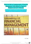 Test Bank For Fundamentals of Financial Management 16th edition by Eugene F&period; Brigham and Joel F&period; Houston