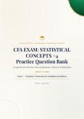 CFA Exam Statistical Concepts 4 Question Bank 2026&sol;2027 with Verified Answers & Detailed Rationales&NewLine;&NewLine;&NewLine;