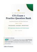 CFA Exam 1 Certified Fitness Analyst Complete Question Bank 2026&sol;2027 with Verified Answers & Detailed Rationales&NewLine;&NewLine;