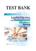 Leadership Roles and Management Functions in Nursing 9th Edition Marquis&comma; Huston &NewLine;Test Bank 