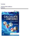 Test Bank For Calculate with Confidence 8th Edition Morris&vert; All Chapters Included&vert; Complete Guide A&plus;
