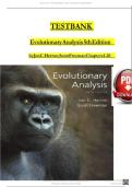 Test Bank For Evolutionary Analysis 5th Edition by Jon C&period; Herron&semi; Scott Freeman 9780321616678 Chapter 1-20 Complete Guide&period;