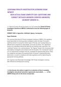 LOUISIANA PRIVATE INVESTIGATOR LICENSING EXAM&NewLine;NEWEST ACTUAL EXAM COMPLETE 243&plus; QUESTIONS AND CORRECT DETAILED ANSWERS &lpar;VERIFIED ANSWERS&rpar; &vert;ALREADY GRADED A&plus;&period;2026&sol;2027 FREQUENTLY TESTED Q&A FROM PAST PAPERS &ndash; MOST EXPECTED QUESTIONS FOR THE EXAM &ndash; MUST KNO