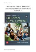 Test Bank for A Topical Approach to Lifespan Development 11th Edition by John Santrock &vert; Questions & Answers 2026&sol;2027