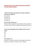 Ambulance Driver Test CA - Complete EXAM Questions COMPLETE WITH 100&percnt; VERIFIED ANSWERS