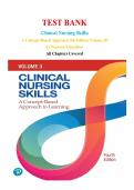 Test Bank for Clinical Nursing Skills&colon; A Concept-Based Approach 4th Edition Volume III by Pearson Education All Chapters Covered&NewLine;