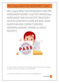 WGU D344 OBJECTIVE ASSESSMENT AND PRE &NewLine;ASSESSMENT NEWEST 2026 TEST BANK&vert; D344 &NewLine;ASSESSMENT AND DIAGNOSTIC PROCESSES &NewLine;OA & PA EXAM WITH COMPLETE REAL EXAM &NewLine;QUESTIONS AND CORRECT VERIFIED &NewLine;ANSWERS&sol; ALREADY GRADED A&plus; &lpar;MOST &NewLine;RECENT&excl;&excl;&rpar; 