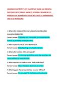COLORADO HUNTER TEST-OUT EXAM STUDY GUIDE&colon; 350 ESSENTIAL QUESTIONS WITH VERIFIED ANSWERS COVERING FIREARM SAFETY&comma; AMMUNITION&comma; ARCHERY&comma; HUNTING ETHICS&comma; WILDLIFE MANAGEMENT&comma; AND FIELD PROCEDURES