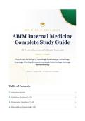 ABIM Internal Medicine Complete Study Guide 2026&sol;2027 with Verified Answers & Detailed Rationales&NewLine;&NewLine;