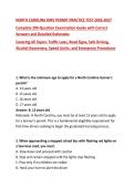 NORTH CAROLINA DMV PERMIT PRACTICE TEST 2026-2027&NewLine;Complete 200-Question Examination Guide with Correct Answers and Detailed Rationales&NewLine;Covering All Topics&colon; Traffic Laws&comma; Road Signs&comma; Safe Driving&comma; Alcohol Awareness&comma; Speed Limits&comma; and Emergency Procedures