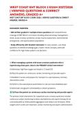 WEST COAST EMT BLOCK 2 EXAM 2027&sol;2026 &vert; VERIFIED QUESTIONS & CORRECT ANSWERS&comma; GRADED A&plus;