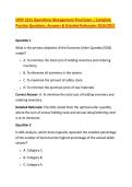 OPSY 5315 Operations Management Final Exam &vert; Complete &NewLine;Practice Questions&comma; Answers & Detailed Rationales 2026&sol;2027 