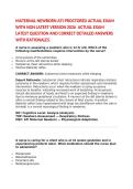 MATERNAL NEWBORN ATI PROCTORED ACTUAL EXAM   WITH NGN LATEST VERSION   ACTUAL EXAM  LATEST QUESTION AND CORRECT DETAILED ANSWERS WITH RATIONALES&period; 2026&sol;2027 FREQUENTLY TESTED Q&A FROM PAST PAPERS &ndash; MOST EXPECTED QUESTIONS FOR THE EXAM &ndash; MUST KNOW BEFORE TH