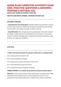 MAINE PLANT OPERATOR AUTHORITY EXAM 2026 &vert; PRACTICE QUESTIONS & ANSWERS &vert; PROPANE & NATURAL GAS