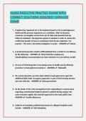 NURSING EXECUTIVE EXAMS WITH ACCURATE SOLUTIONS &sol;PRACTICE TEST