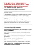 CHEM 219 PRINCIPLES OF ORGANIC CHEMISTRY 2026 &vert; MODULES 1&ndash;8 & FINAL EXAM Q&A WITH VERIFIED ANSWERS