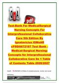 Medical-Surgical Nursing Test Bank 9th Edition Questions & Answers &vert; 2026&sol;2027 &vert; 300&plus; Questions &vert; Patient-Centered Care&comma; EBP&comma; Community Health&comma; Home Care & Health Promotion &vert; Ignatavicius