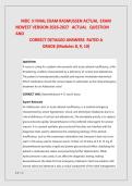 MDC II FINAL EXAM RASMUSSEN ACTUAL EXAM NEWEST VERSION ACTUAL QUESTION AND CORRECT DETAILED ANSWERS RATED A&NewLine;GRADE&period;&lpar;Modules 8&comma; 9&comma; 10&rpar; &period;2026&sol;2027 FREQUENTLY TESTED Q&A FROM PAST PAPERS &ndash; MOST EXPECTED QUESTIONS FOR THE EXAM &ndash; MUST KNOW BEFORE THE EXAM&period;&NewLine;
