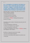 ICC CALIFORNIA UST SERVICE TECHNICIAN &NewLine;EXAM &vert;&vert; LATELY UPDATED 2025 QUESTIONS &NewLine;AND 100&percnt; CORRECT ANSWERS GRADED A&plus;&vert;&vert; &NewLine;LATEST AND COMPLETE UPDATE 2025 WITH &NewLine;VERIFIED SOLUTIONS&vert;&vert; GUARANTEED PASS&excl;&excl;